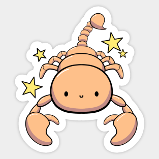 Cute Scorpion Kawaii Drawing Zodiac Sign Scorpio Birthday Sticker